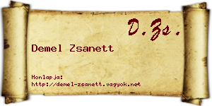 Demel Zsanett névjegykártya